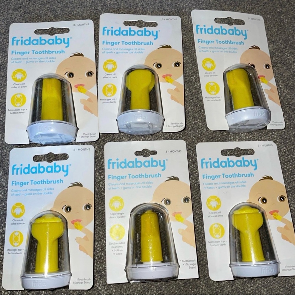 LOT OF 6 Frida Baby SmileFrida Fingerbrush Manual Toothbrush - Extra Soft